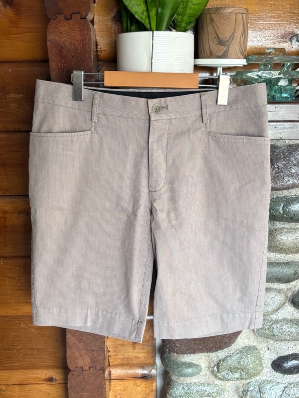 MEXX Men’s 34 Taupe Chino Shorts Stretch Cotton